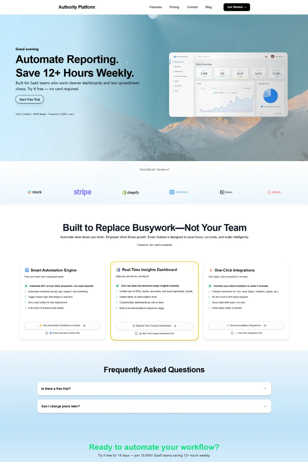 Screenshot of Authority Platform